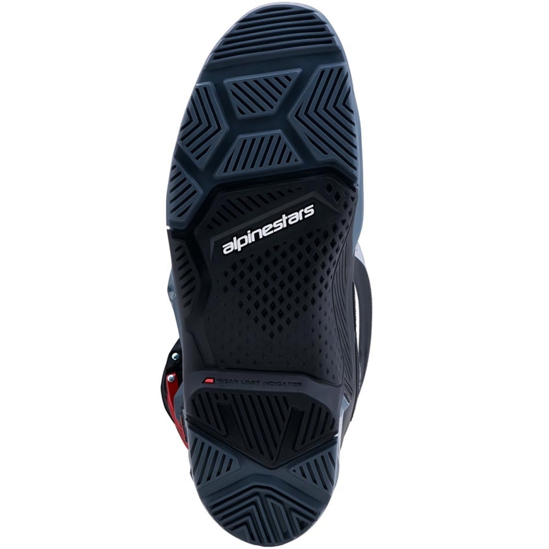 Bottes de moto Alpinestars TECH 7 Enduro Drystar Gris foncé-Gris clair-Rouge