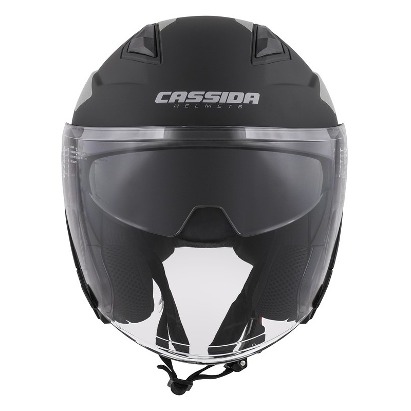 Cassida Jet Tech Corso Open Motorcycle Helmet Noir et Gris