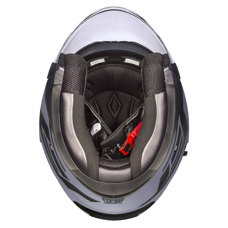 Cassida Jet Tech Corso Open Motorcycle Helmet Noir et Gris