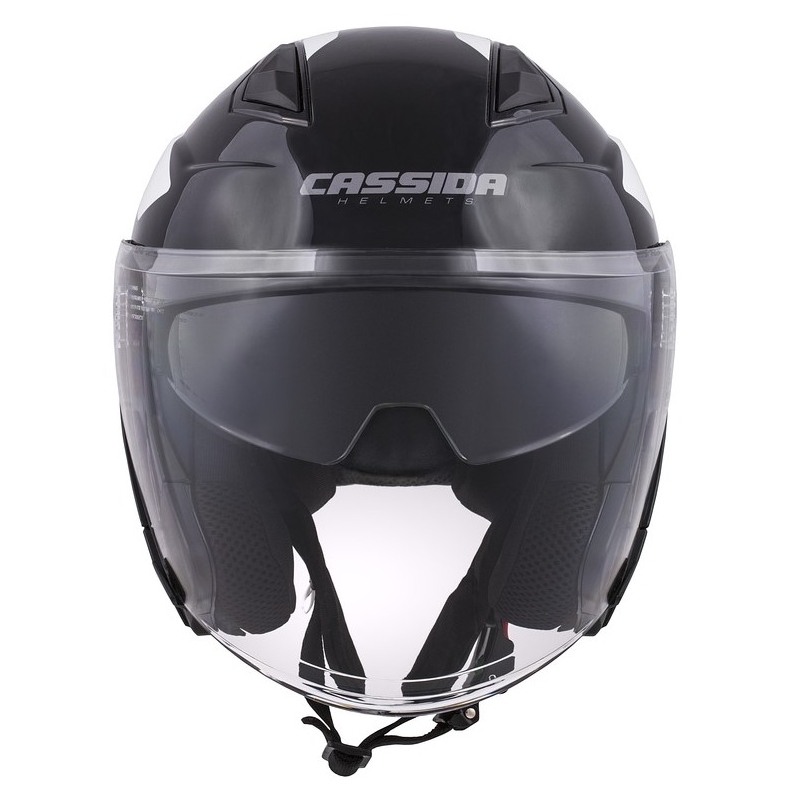 Cassida Jet Tech Corso Open Motorcycle Helmet Noir et Blanc