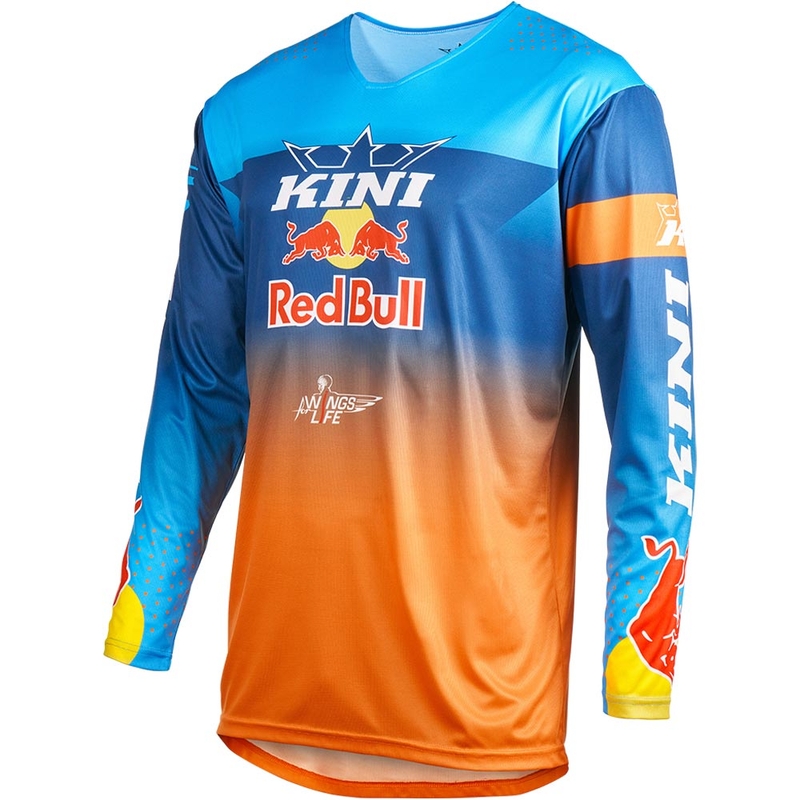 Maillot de motocross KINI Red Bull 1.0 Rallye bleu-orange