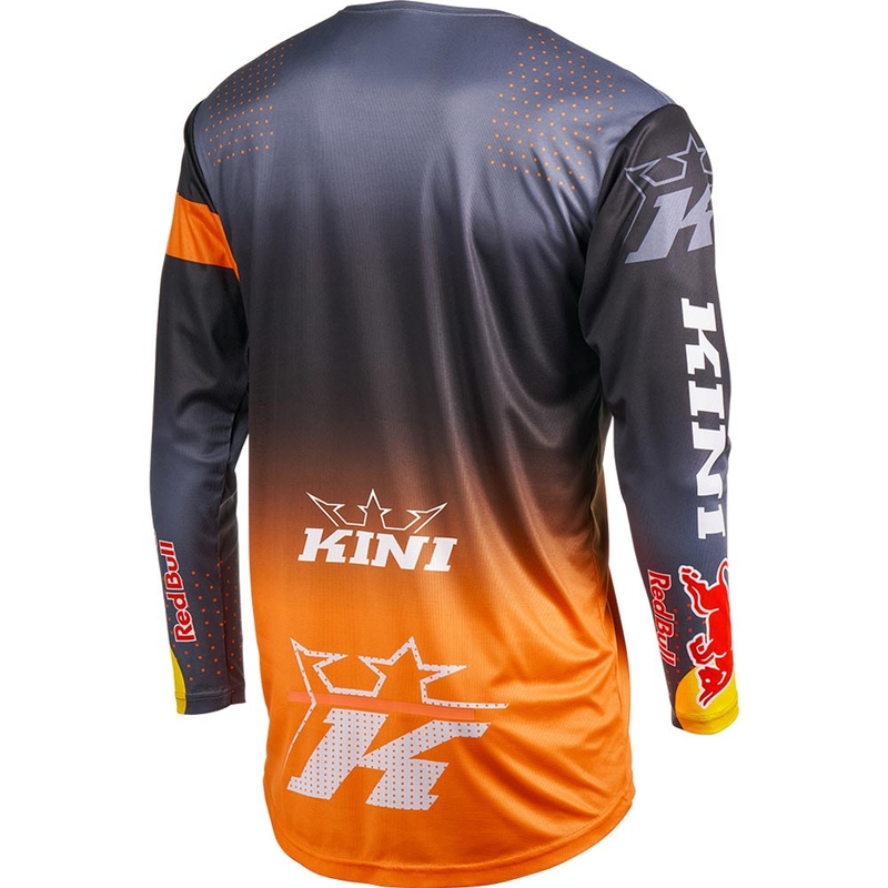 Maillot de motocross KINI Red Bull 2.0 MXC gris-orange