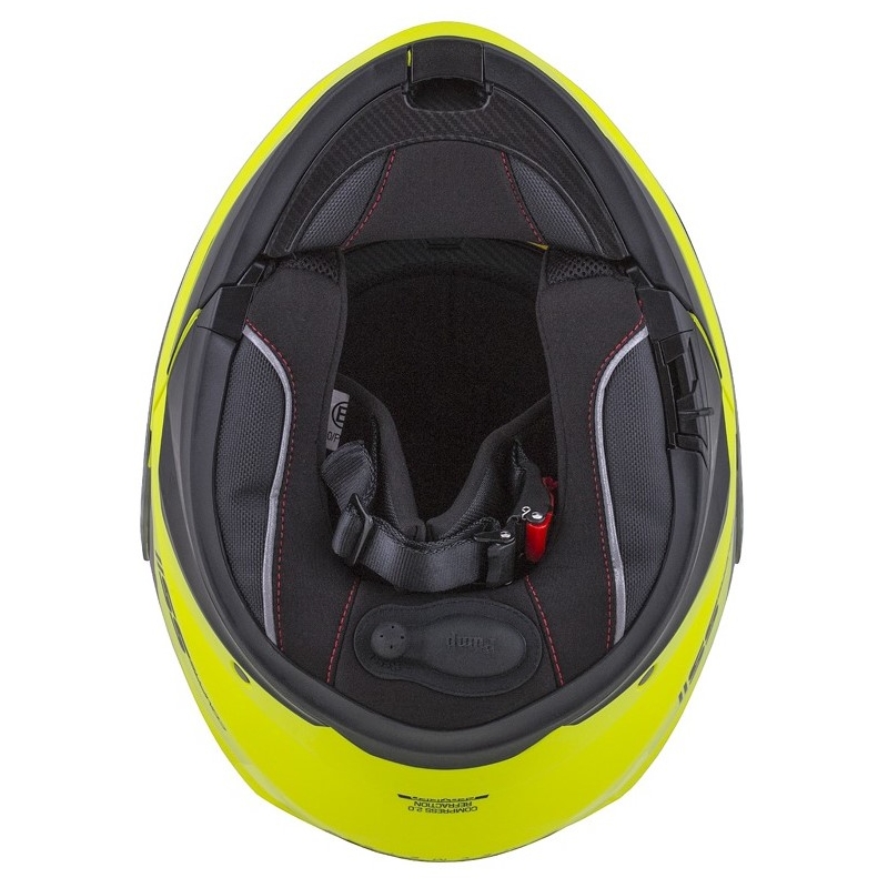 Casque de moto Cassida Compress 2.0 Refraction noir-jaune fluo