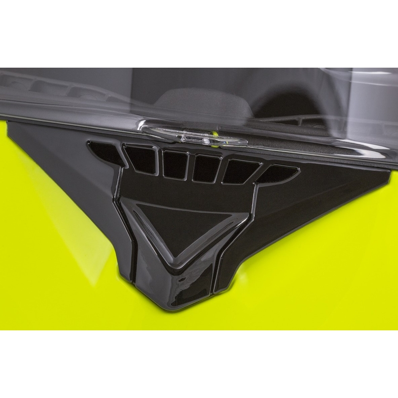 Casque de moto Cassida Compress 2.0 Refraction noir-jaune fluo