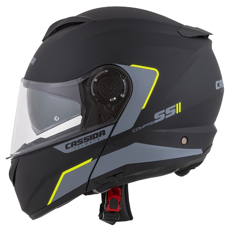 Cassida Compress 2.0 Refraction noir-gris-jaune fluo casque de moto modulable soldes