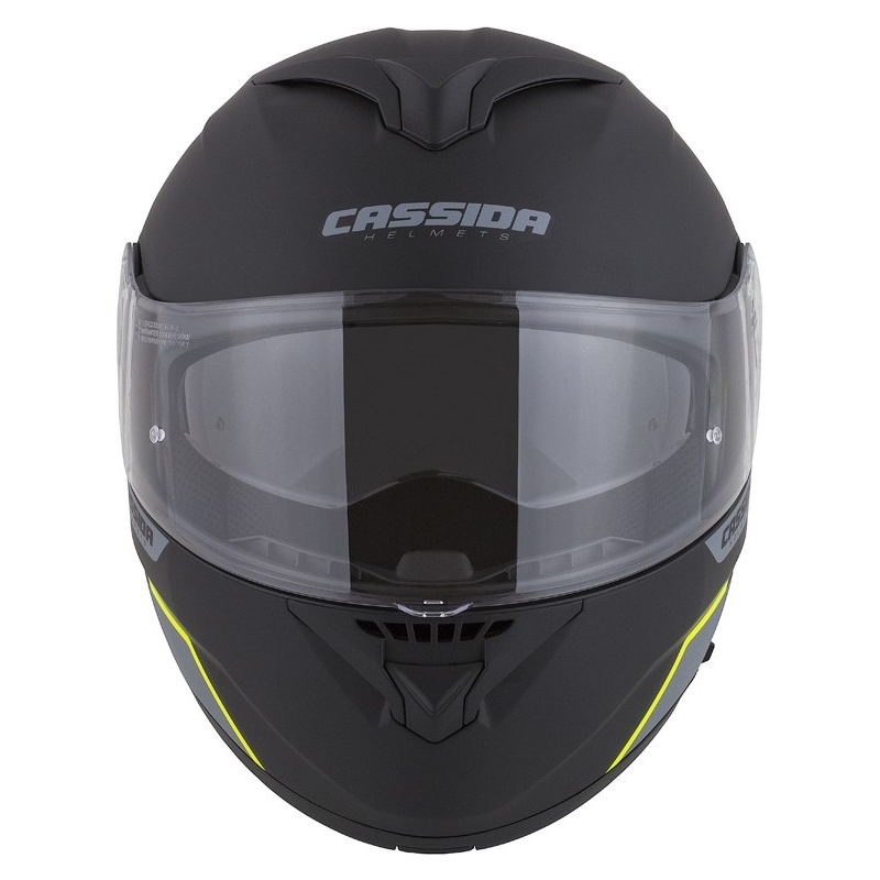 Cassida Compress 2.0 Refraction noir-gris-jaune fluo casque de moto modulable soldes