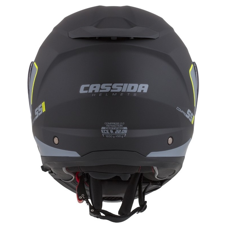 Cassida Compress 2.0 Refraction noir-gris-jaune fluo casque de moto modulable soldes