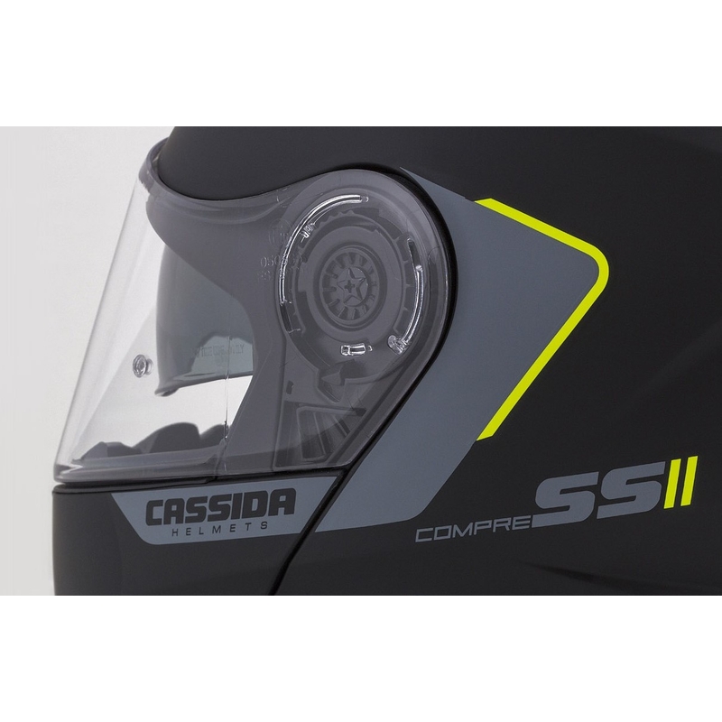 Cassida Compress 2.0 Refraction noir-gris-jaune fluo casque de moto modulable soldes