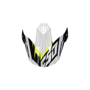 Cassida Cross Cup Two visière de casque noir-blanc-gris-jaune fluo