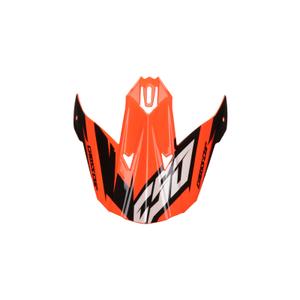 Visière pour casque Cassida Cross Cup Two Kids noir-blanc-gris-orange fluo