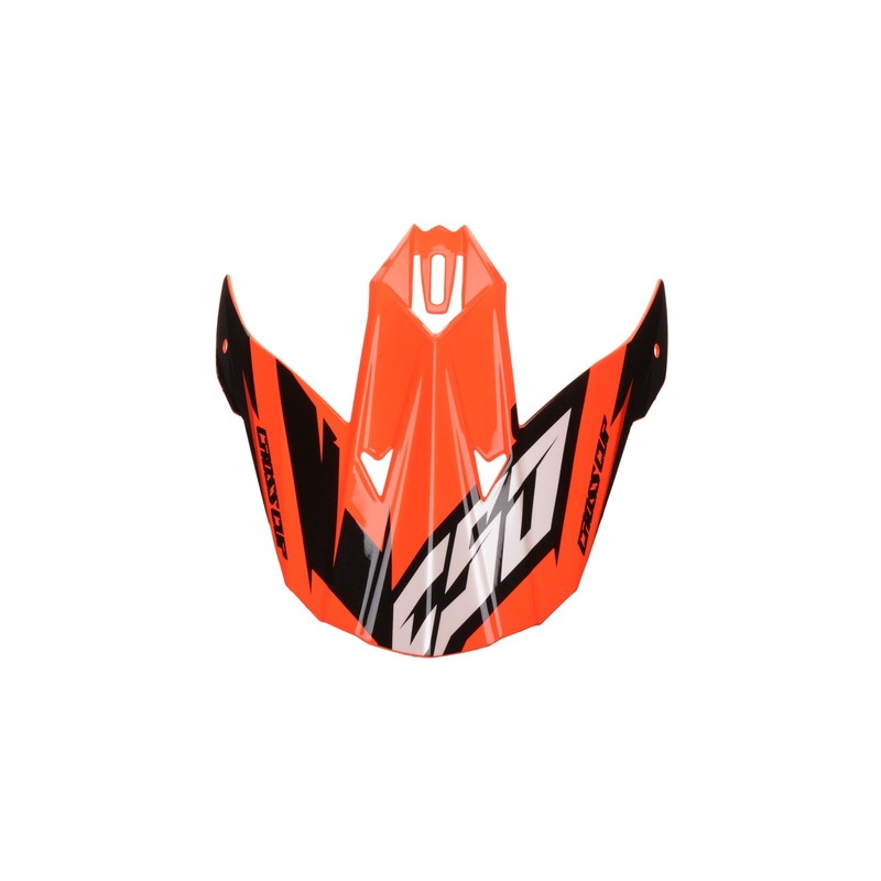 Visière pour casque Cassida Cross Cup Two Kids noir-blanc-gris-orange fluo