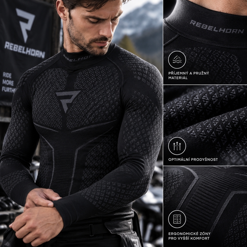 Chemise thermique Rebelhorn Therm II noir-gris