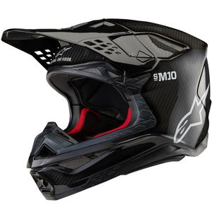 Casque de motocross Alpinestars Supertech S-M10 Solid FIM2 noir