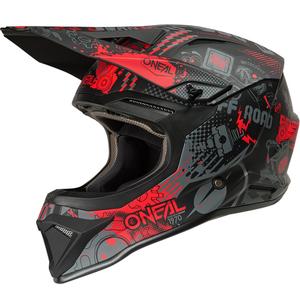 Casque de motocross O'Neal 1SRS Vibrant noir mat-rouge