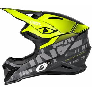 Casque de motocross O'Neal 1SRS Voltixx noir mat-jaune fluo