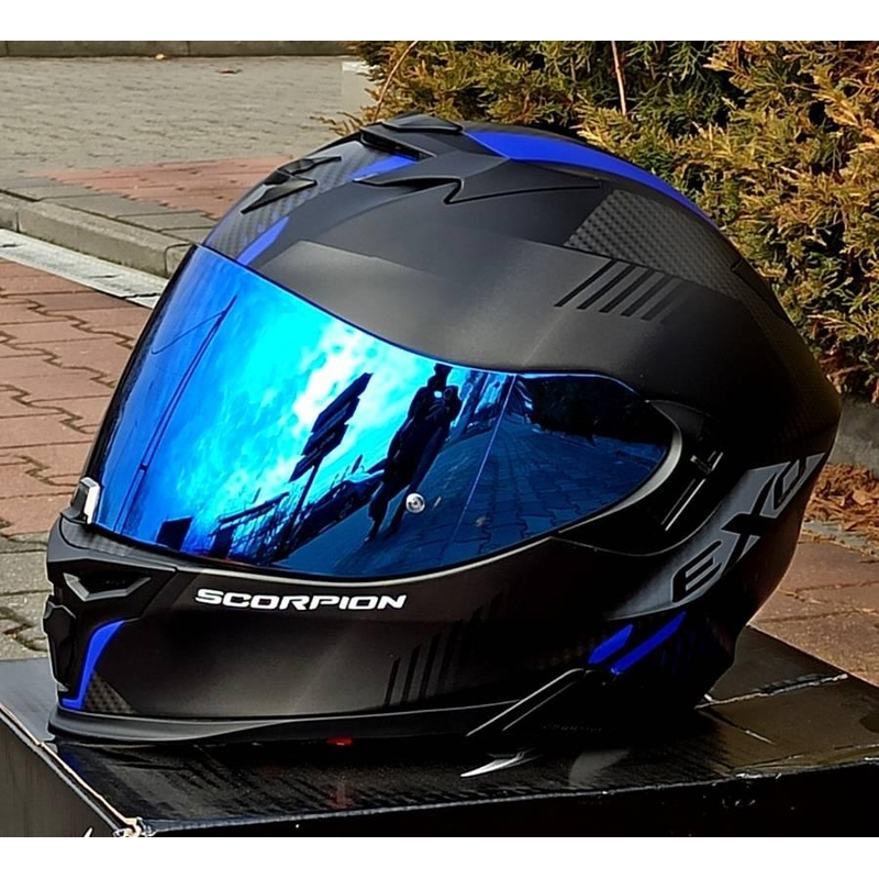 Visière iridium bleue Scorpion EXO-1400/R1/520 AIR/391 Maxvision KDF16-1