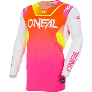 Maillot de motocross O'Neal Prodigy Five Six V.27 blanc fluo