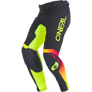 Pantalon de motocross O'Neal Prodigy Five Six Noir-Jaune fluo