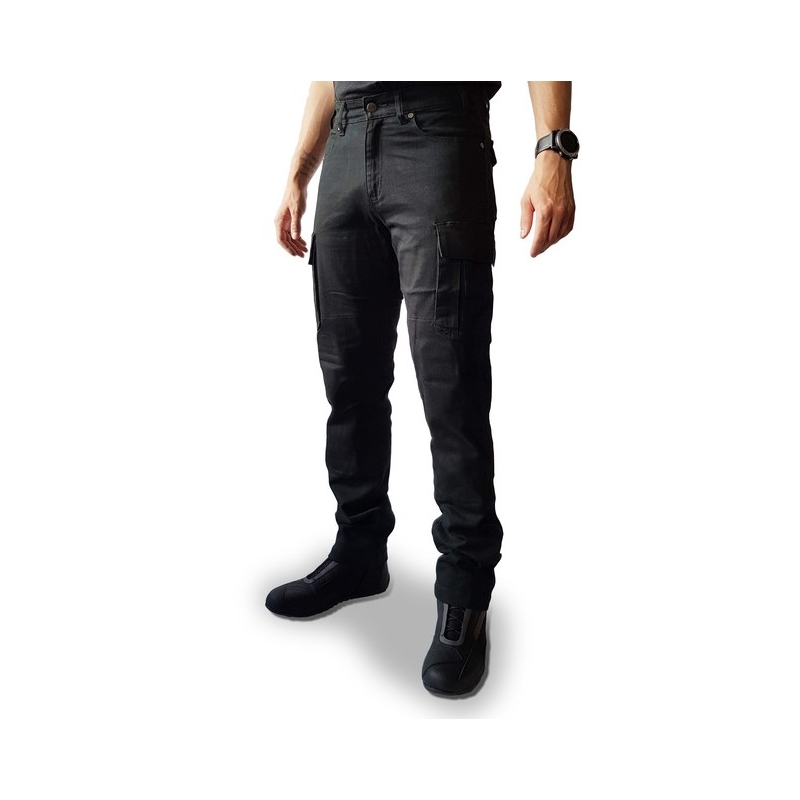 Jeans moto Ozone Shadow II noir soldes