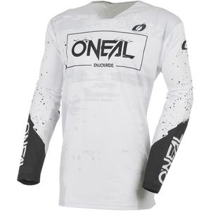 Maillot de motocross O'Neal Mayhem Paint blanc et noir