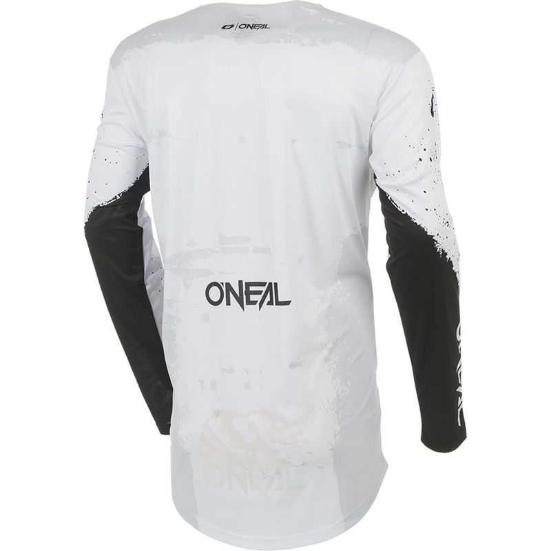 Maillot de motocross O'Neal Mayhem Paint blanc et noir