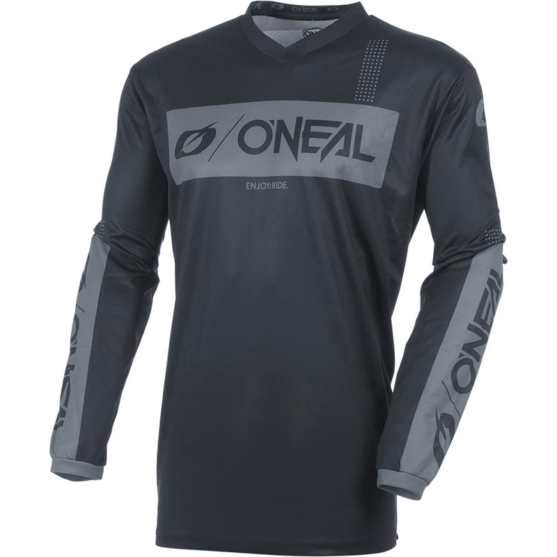 Maillot de motocross O'Neal Element Racewear noir-gris