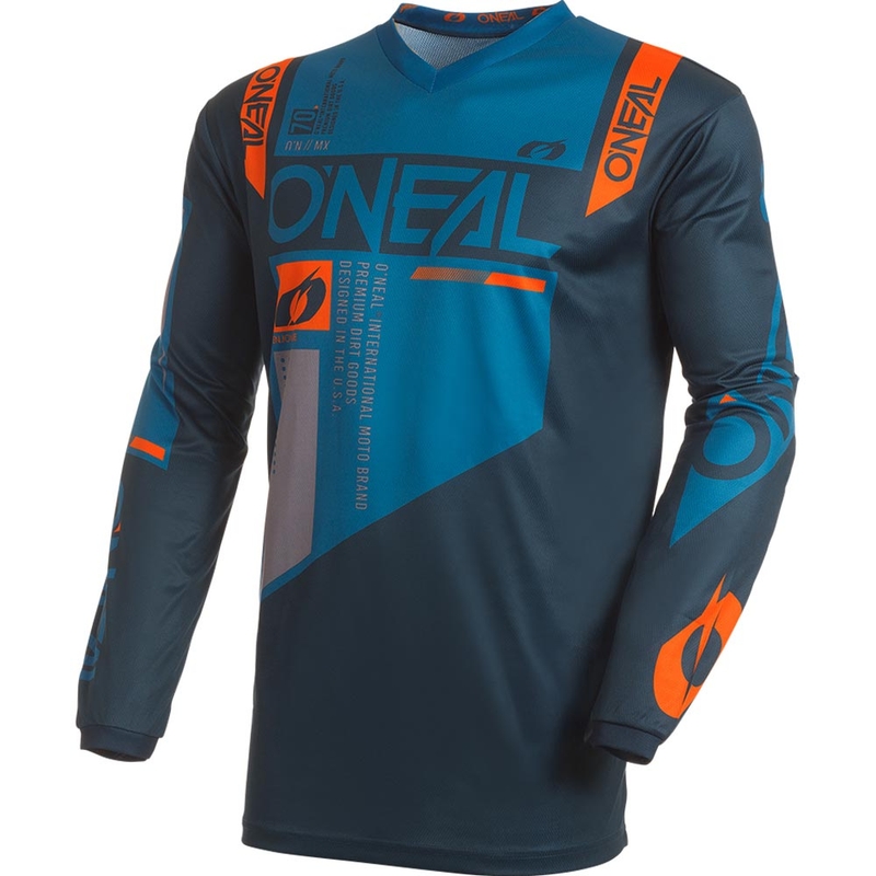 Maillot de motocross O'Neal Element Factor bleu-orange