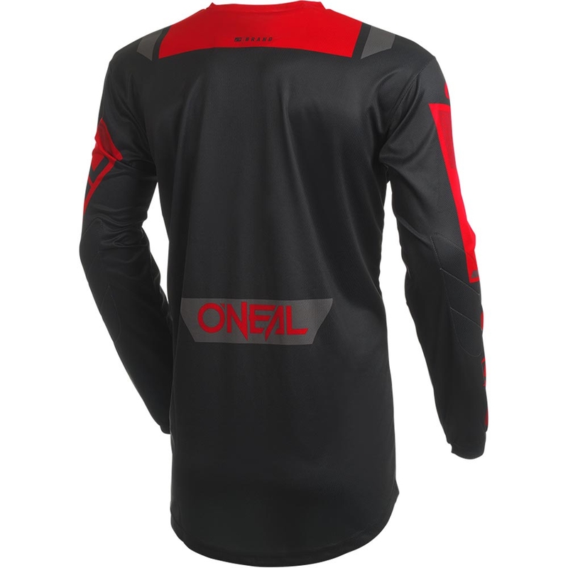 Maillot de motocross O'Neal Element Factor noir et rouge