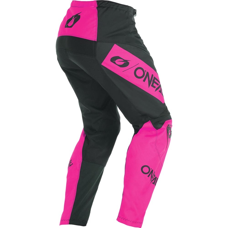 Pantalon de motocross pour femme O'Neal Element Racewear noir et rose