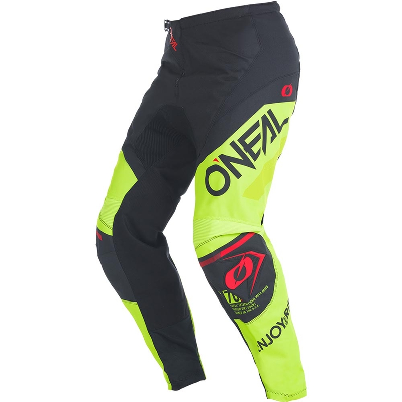 Pantalon de motocross O'Neal Element Factor Noir-Jaune fluo