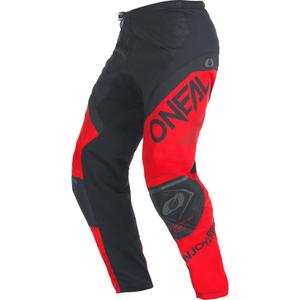 Pantalon de motocross O'Neal Element Factor noir et rouge
