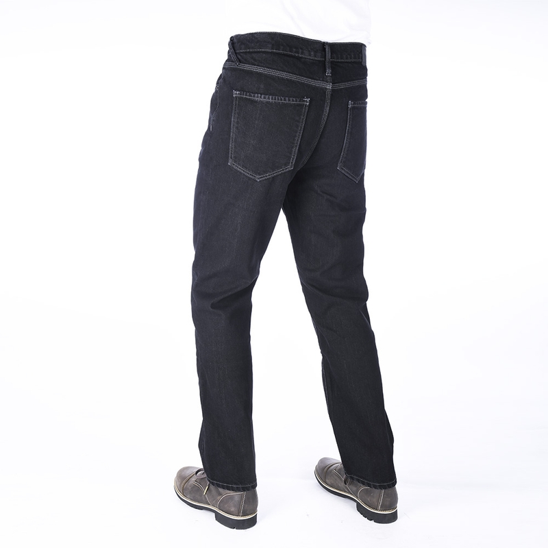 Zkrácené jeansy na motorku Oxford Original Approved Jeans černé