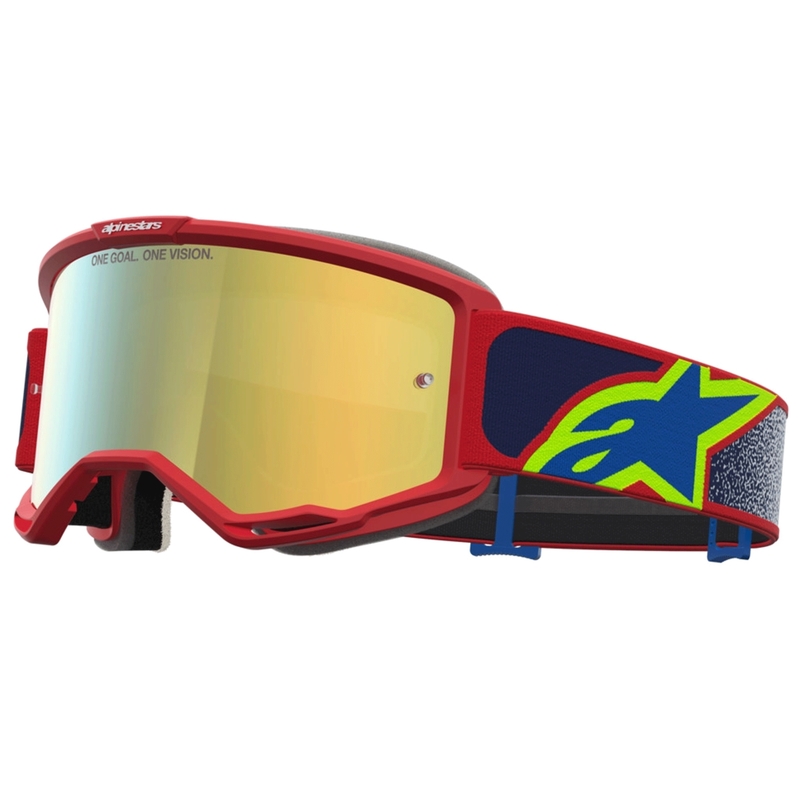 Lunettes de motocross Alpinestars Vision 5 Drag rouge-bleu-jaune fluo