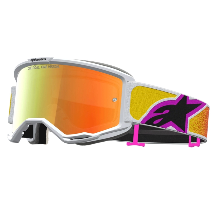 Lunettes de motocross Alpinestars Vision 5 Drag orange-rouge