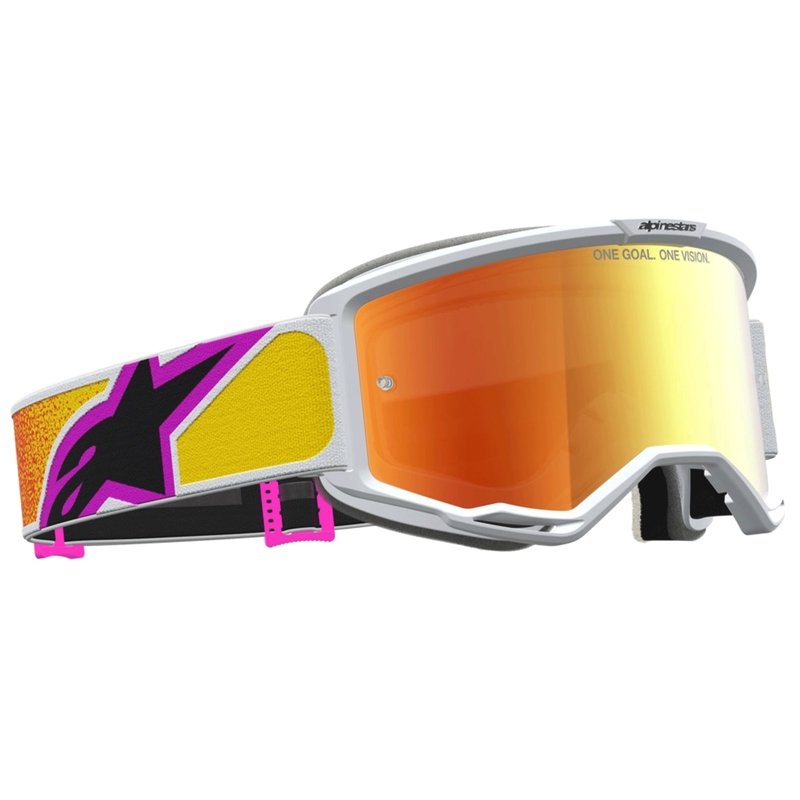 Lunettes de motocross Alpinestars Vision 5 Drag orange-rouge