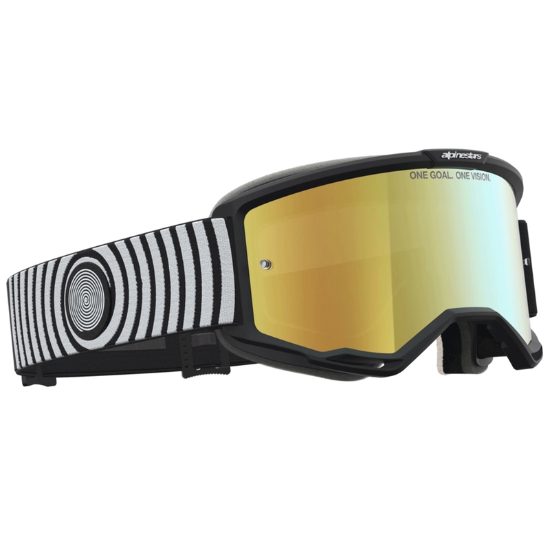 Lunettes de motocross Alpinestars Vision 5 Hone noir et blanc