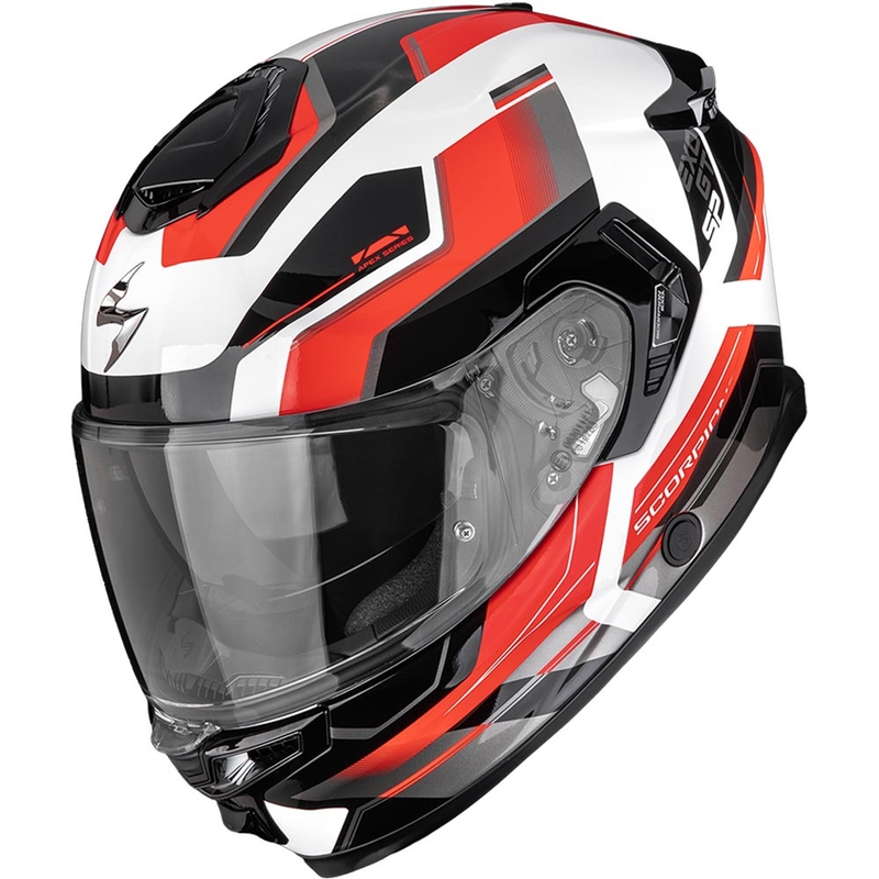 Casque intégral de moto Scorpion EXO-GT SP Air Arkon blanc et rouge