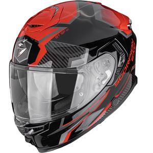 Casque intégral de moto Scorpion EXO-GT SP Air Atlas noir et rouge
