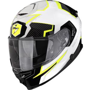 Casque intégral de moto Scorpion EXO-GT SP Air Atlas blanc-noir-jaune fluo