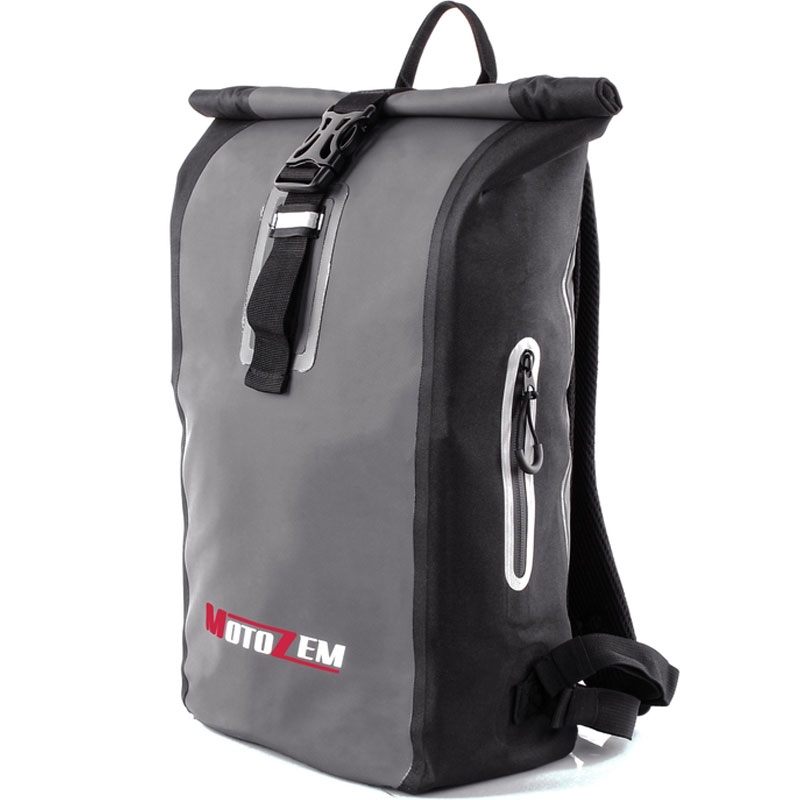 Sac à dos étanche MotoZem noir-gris