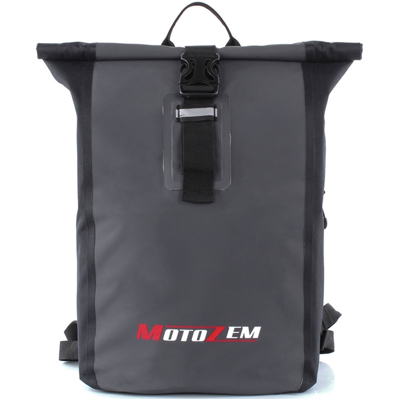 Sac à dos étanche MotoZem noir-gris