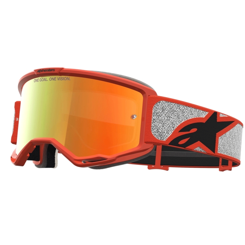 Lunettes de motocross Alpinestars Vision 5 Rora argent-orange