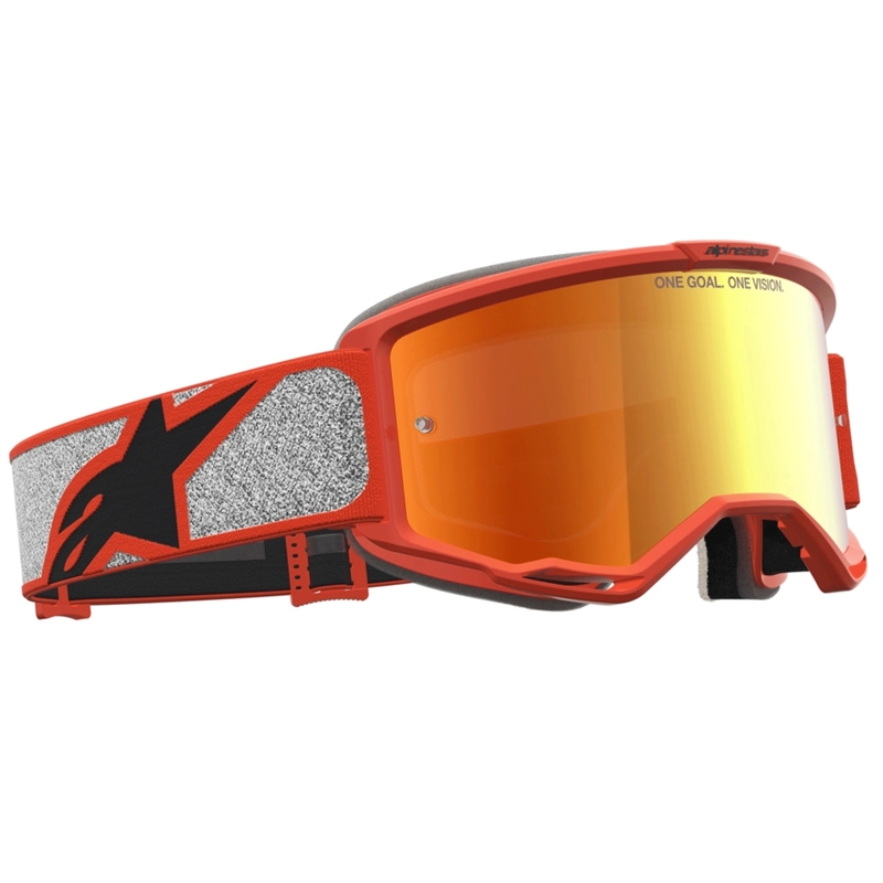 Lunettes de motocross Alpinestars Vision 5 Rora argent-orange
