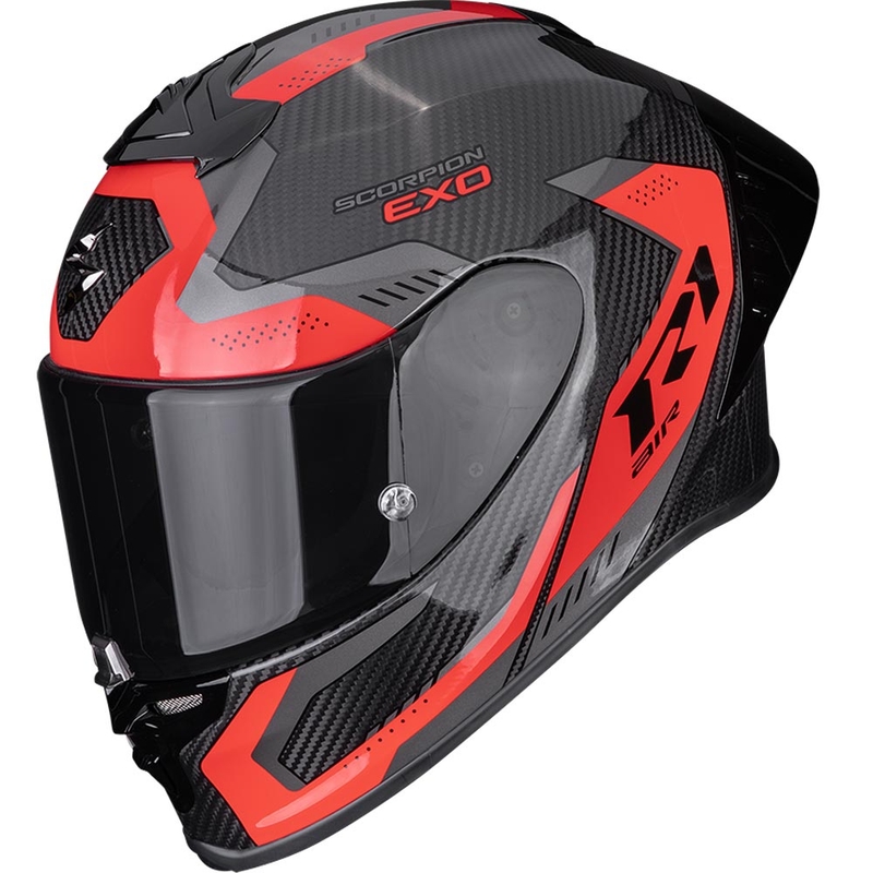 Casque intégral de moto Scorpion EXO-R1 EVO II Air Propel noir et rouge