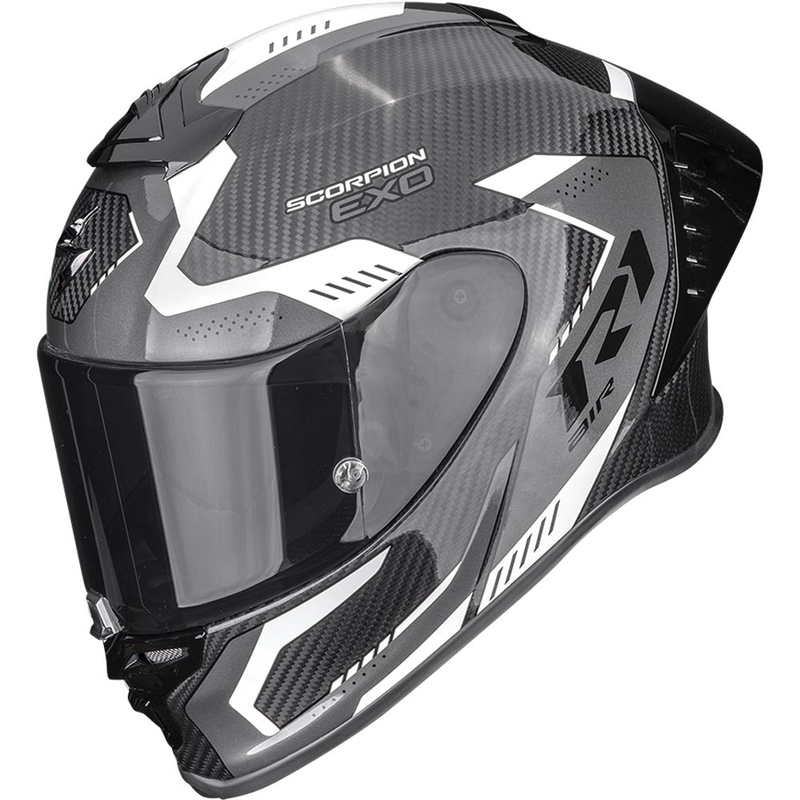 Casque intégral de moto Scorpion EXO-R1 EVO II Air Propel noir et blanc