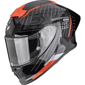 Casque intégral de moto Scorpion EXO-R1 EVO II Air Surge noir et rouge