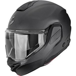 Casque de moto modulable Scorpion EXO-TECH II Carbon Solid noir mat