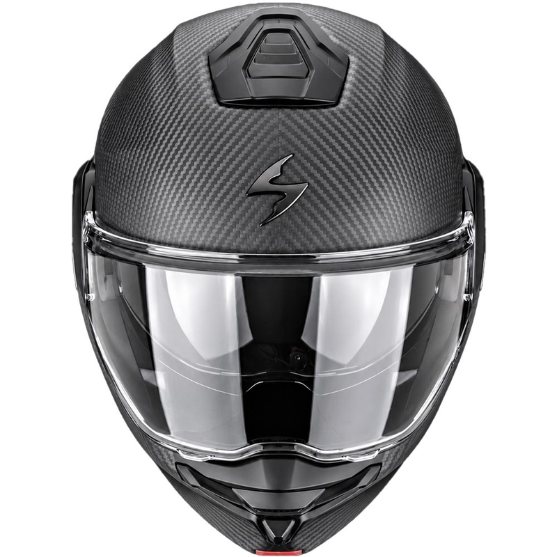 Casque de moto modulable Scorpion EXO-TECH II Carbon Solid noir mat