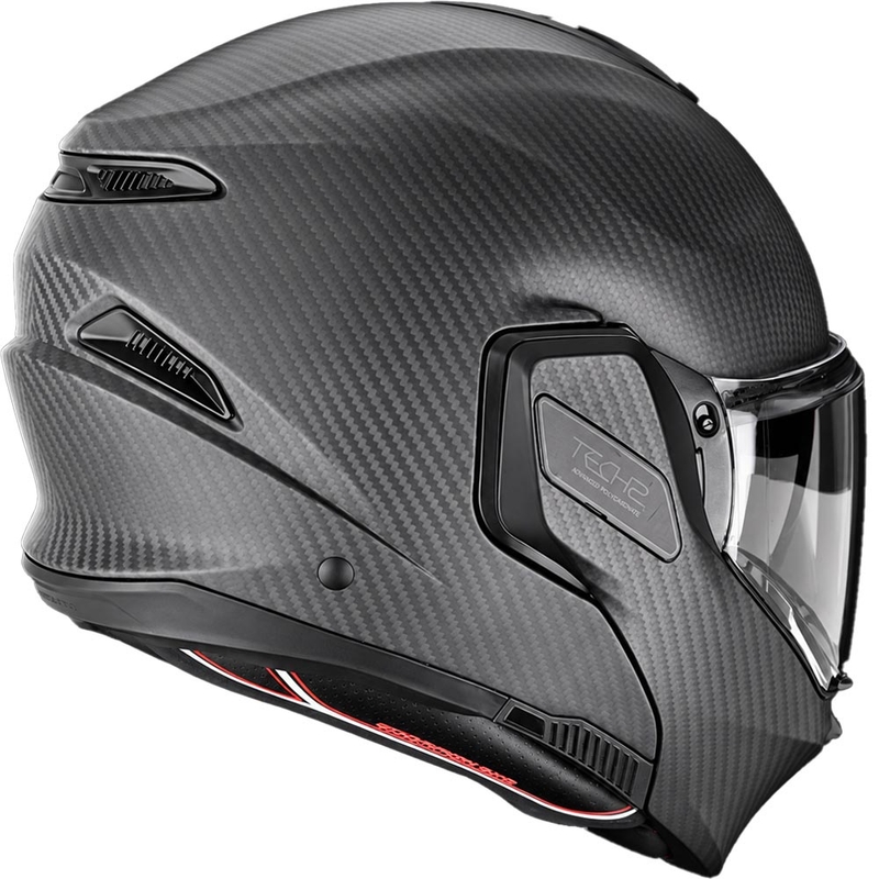 Casque de moto modulable Scorpion EXO-TECH II Carbon Solid noir mat