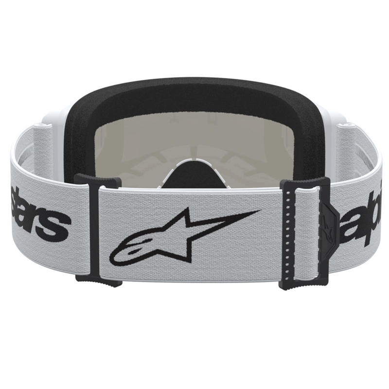 Lunettes de motocross Alpinestars Vision 3 Wordmark blanches et noires
